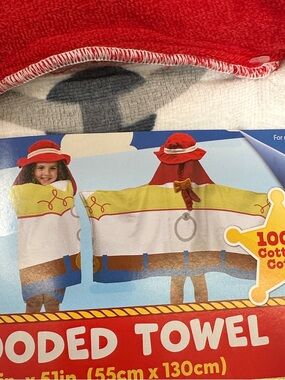 Disney Toy Story Red Hooded Kids Towel with White Trim